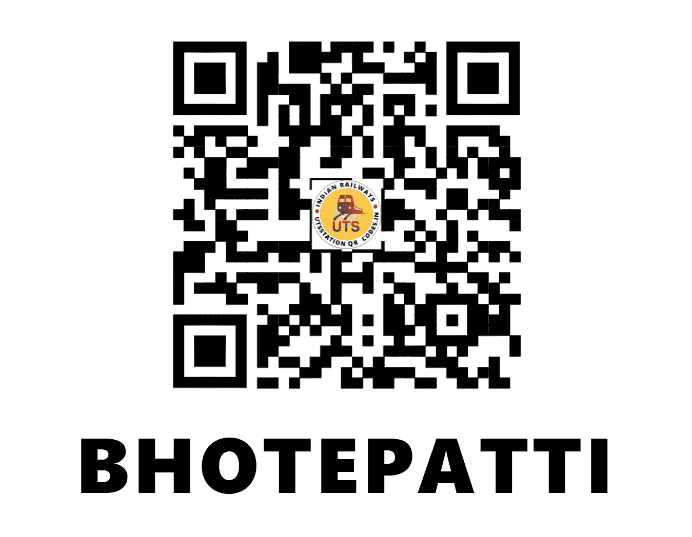 UTS QR Code for BHOTEPATTI - BPV - NF (WEST BENGAL)